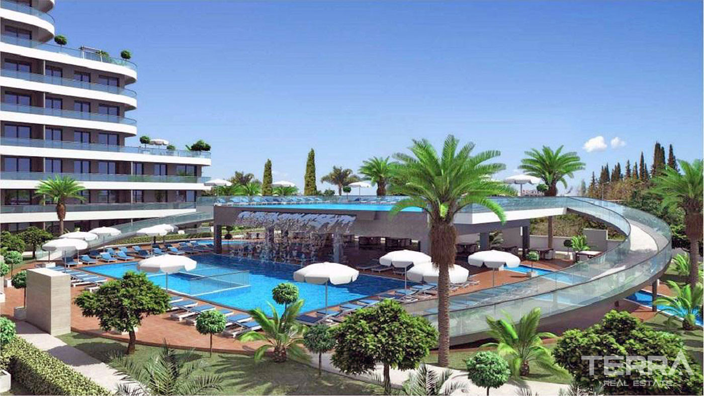 Hotelkonzeptwohnungen mit großen Gartenflächen und Terrassen in Antalya