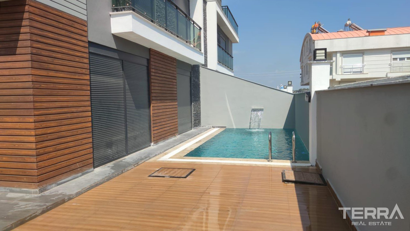 Willa bliźniacza 5+1 z luksusowym wnętrzem w Kundu, Antalya - 86721