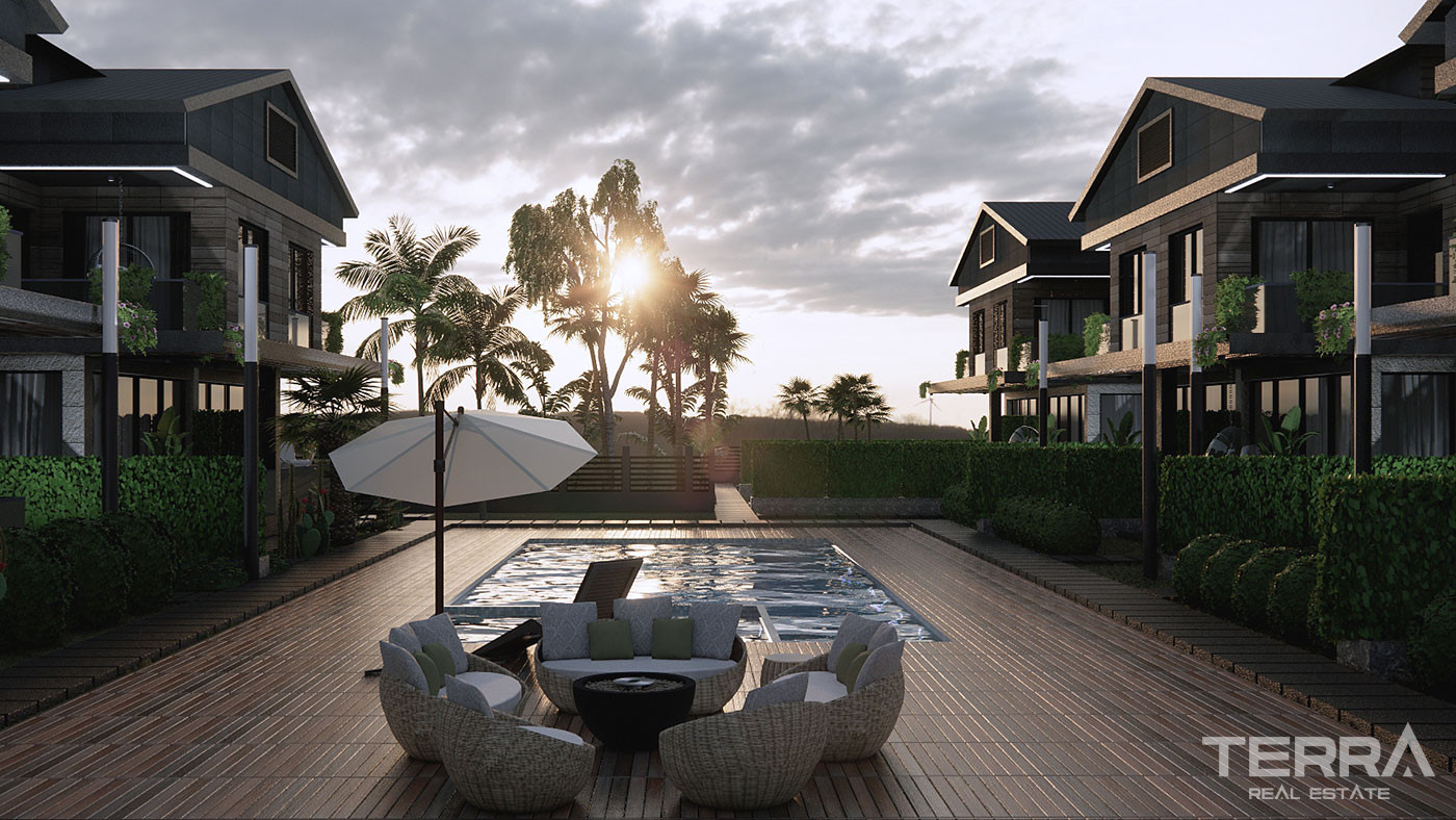 Elegant Villas Featuring Chic Designs in Döşemealtı, Antalya. - 86841