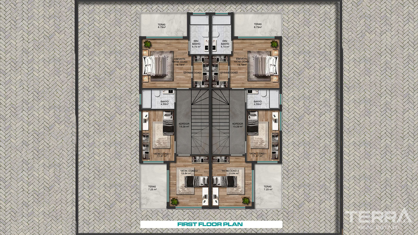 Elegant Villas Featuring Chic Designs in Döşemealtı, Antalya. - 86847