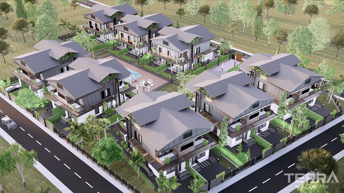 Elegant Villas Featuring Chic Designs in Döşemealtı, Antalya. - 86859
