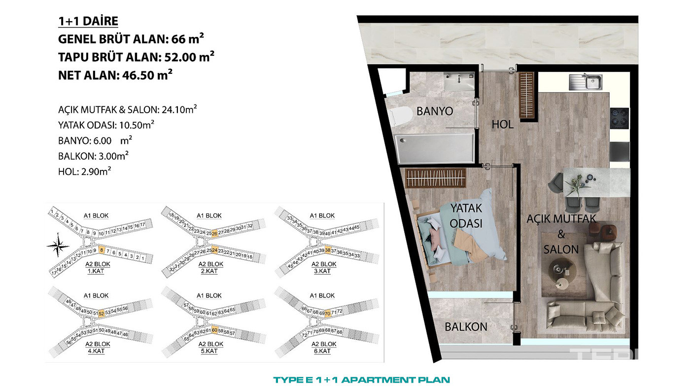 High Living Standarts with Apartments in Tranquil Kepez, Antalya - 87863