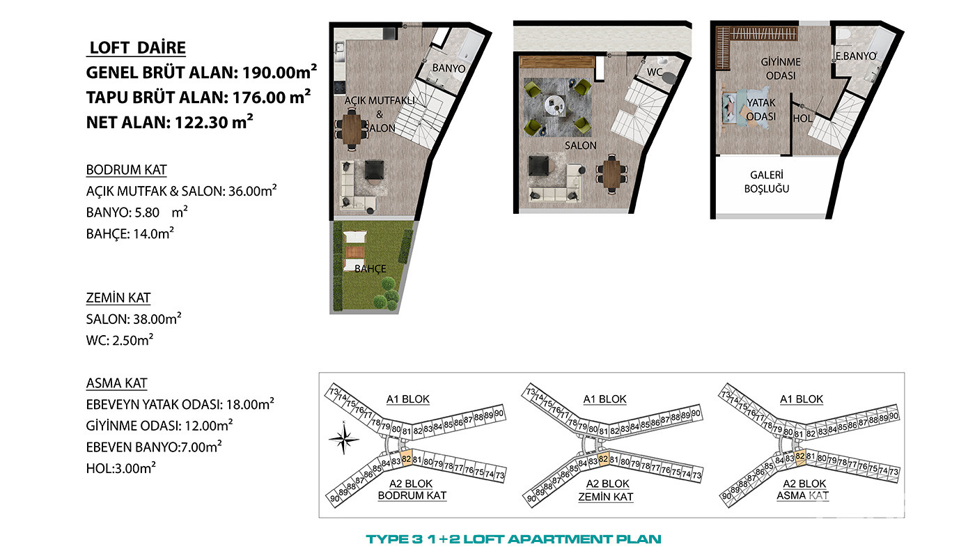 High Living Standarts with Apartments in Tranquil Kepez, Antalya - 87867