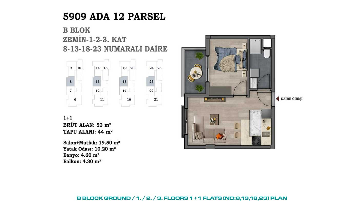Centrally Located Flats Offering Indoor Car Parking Area in Antalya - 88568