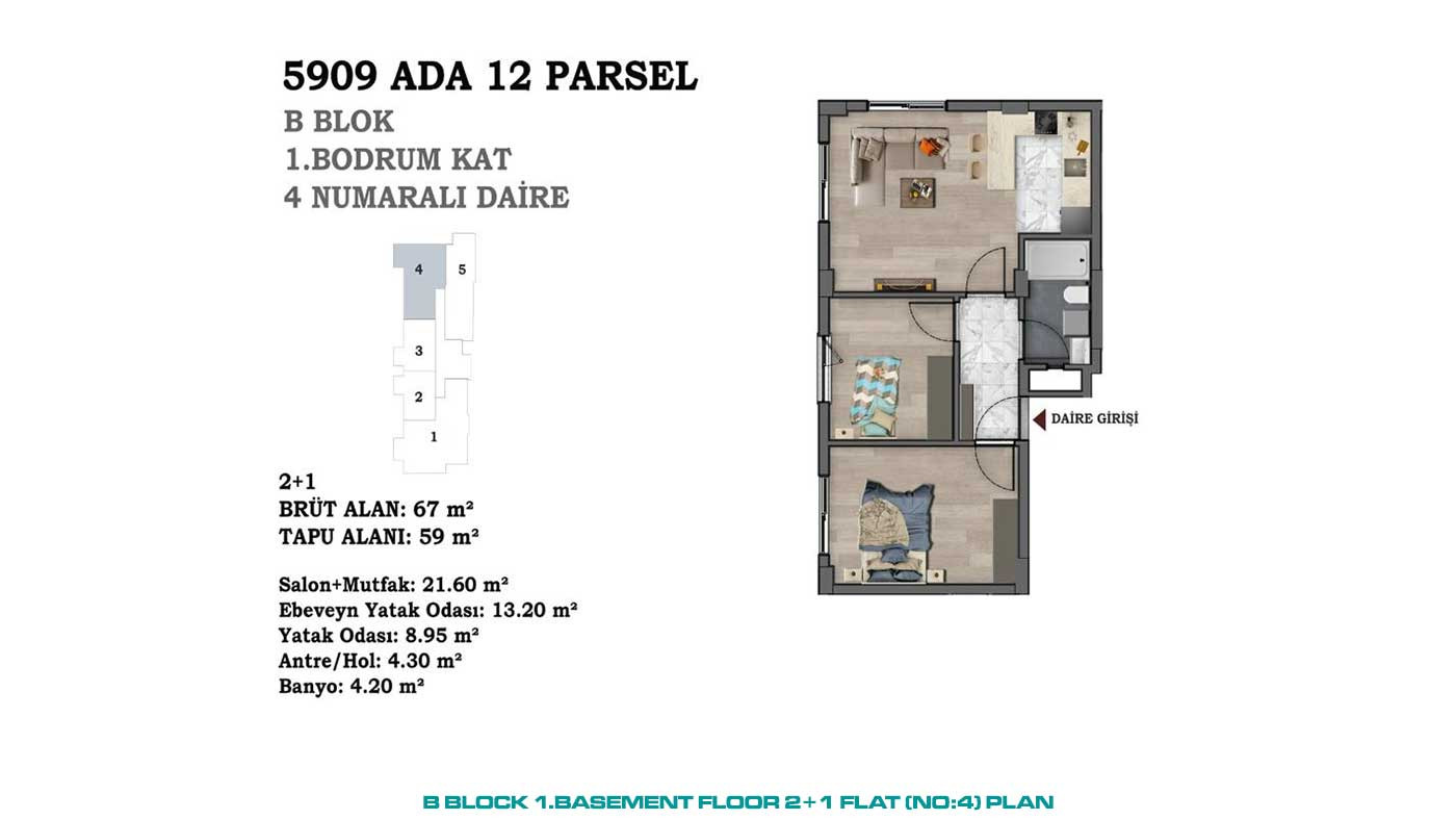 Centrally Located Flats Offering Indoor Car Parking Area in Antalya - 88570