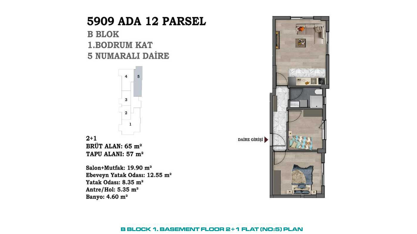 Centrally Located Flats Offering Indoor Car Parking Area in Antalya - 88571