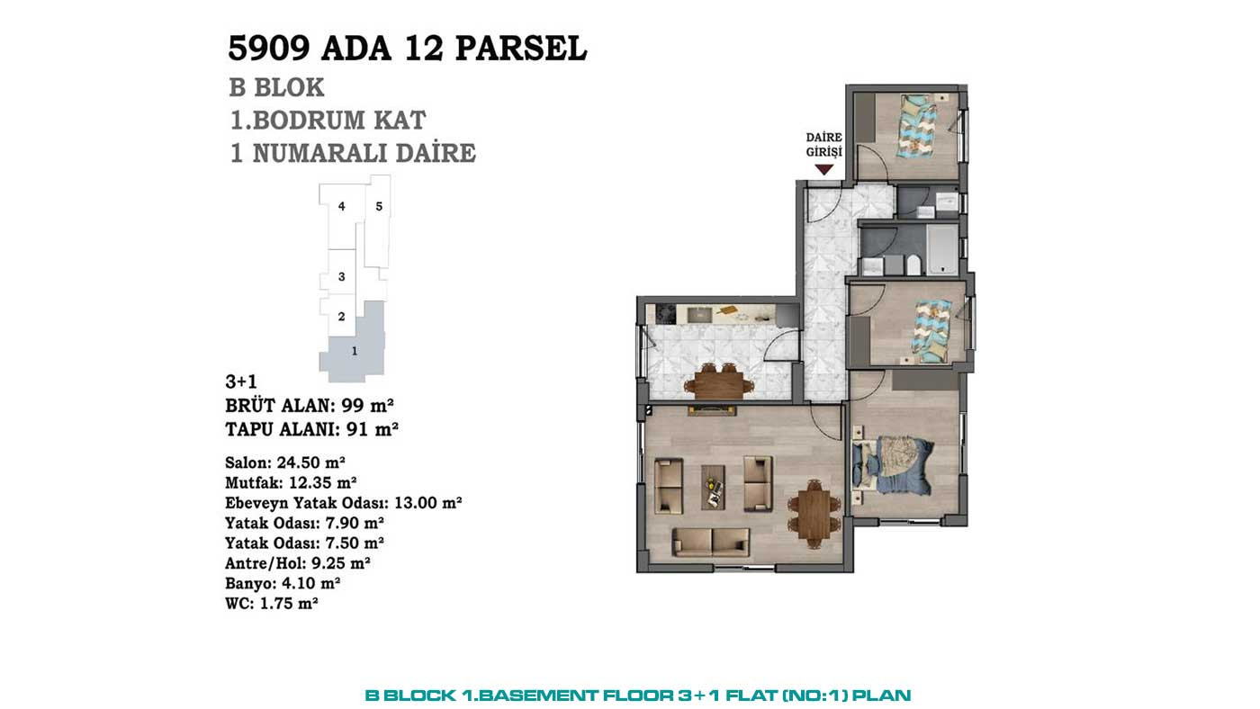 Centrally Located Flats Offering Indoor Car Parking Area in Antalya - 88573