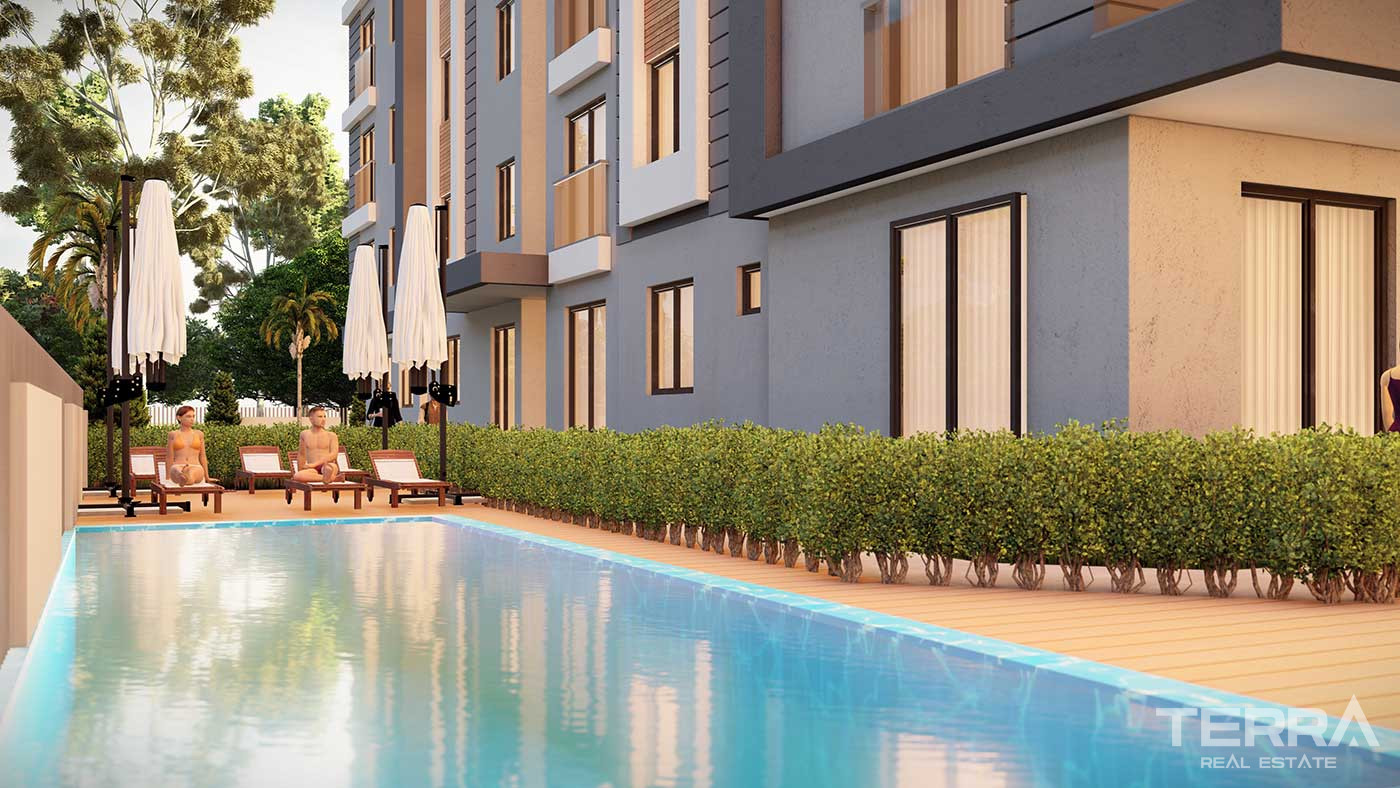 Centrally Located Flats Offering Indoor Car Parking Area in Antalya - 88579