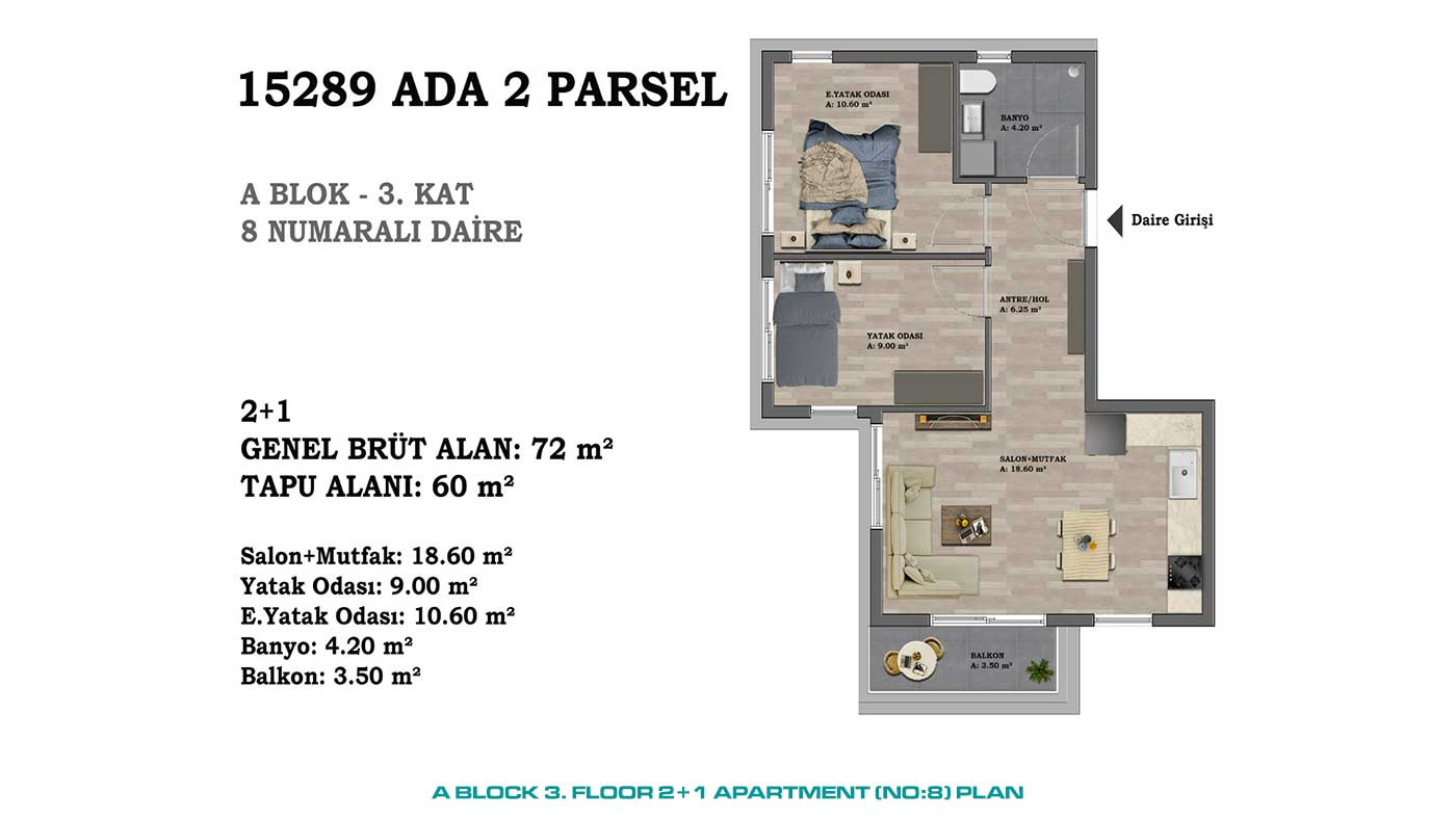 Modern Apartments in Altıntaş, Antalya Offering Comfortable Features - 88818