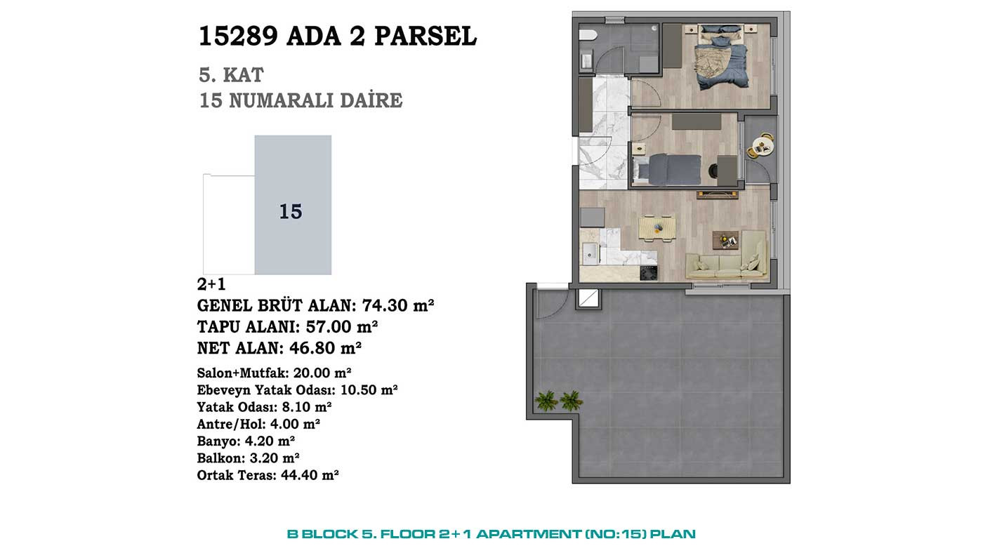 Modern Apartments in Altıntaş, Antalya Offering Comfortable Features - 88821