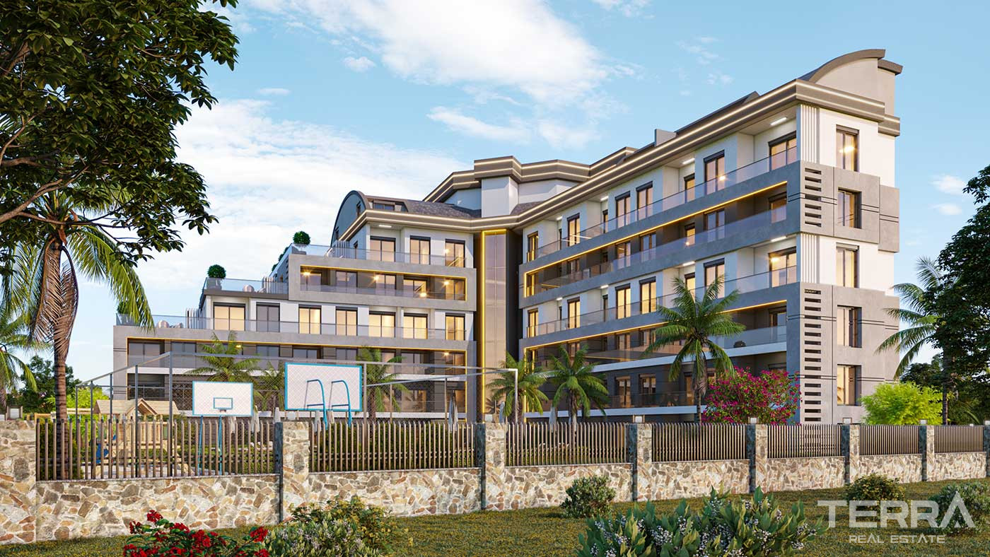 Mehrere soziale Annehmlichkeiten von stilvollen Antalya Apartments in Altıntaş - 88859