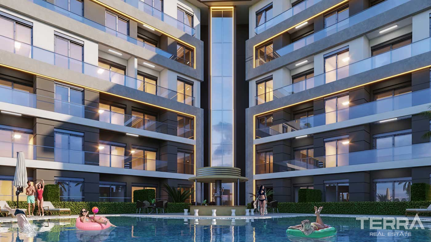 Mehrere soziale Annehmlichkeiten von stilvollen Antalya Apartments in Altıntaş - 88862
