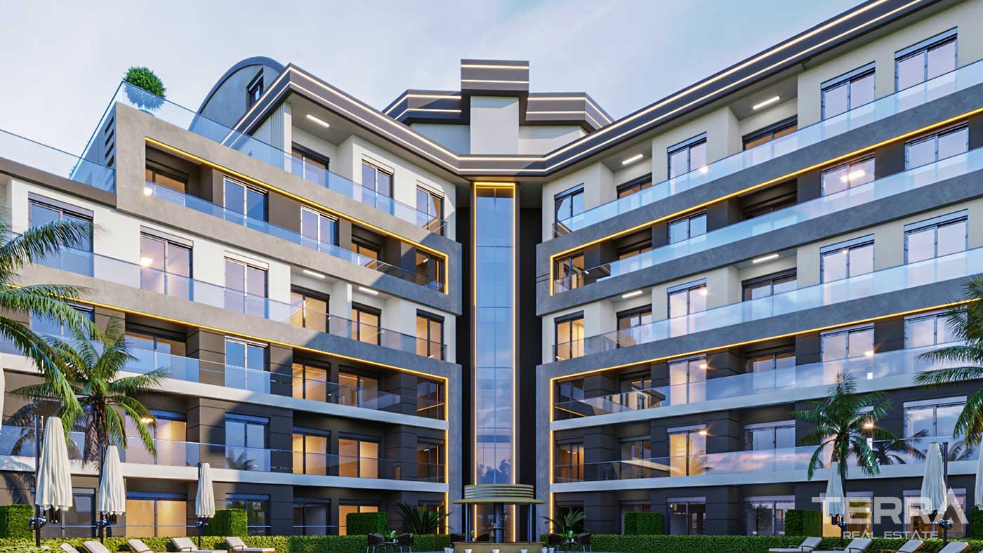 Mehrere soziale Annehmlichkeiten von stilvollen Antalya Apartments in Altıntaş - 88864