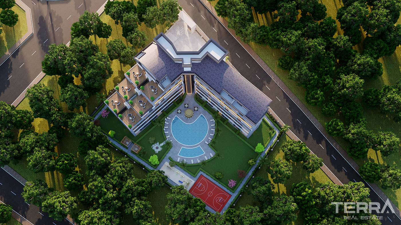 Mehrere soziale Annehmlichkeiten von stilvollen Antalya Apartments in Altıntaş - 88865