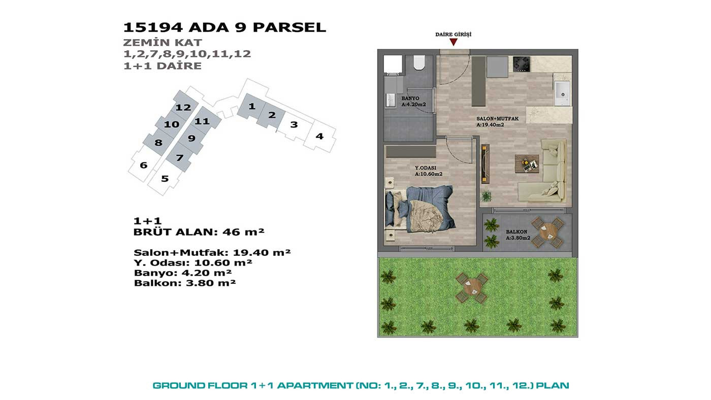Mehrere soziale Annehmlichkeiten von stilvollen Antalya Apartments in Altıntaş - 88871