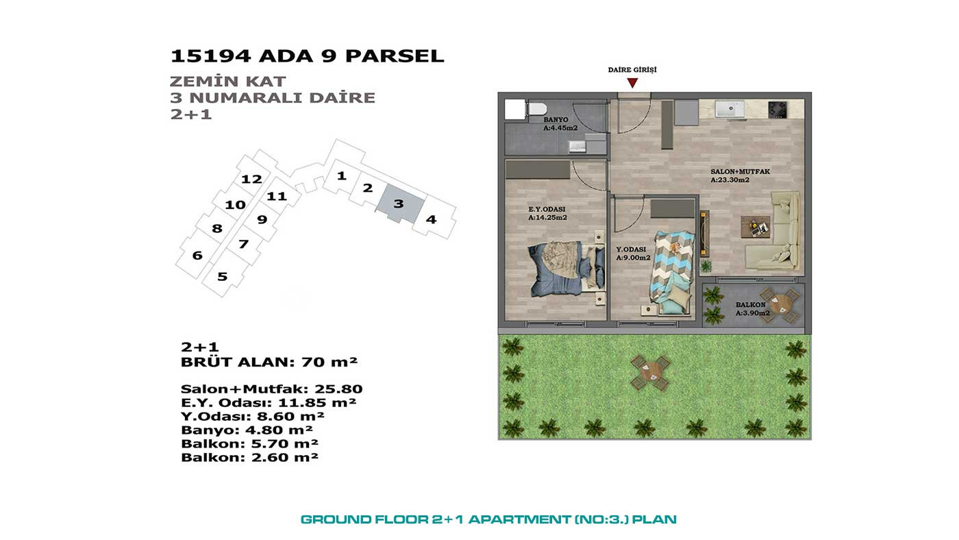 Mehrere soziale Annehmlichkeiten von stilvollen Antalya Apartments in Altıntaş - 88876
