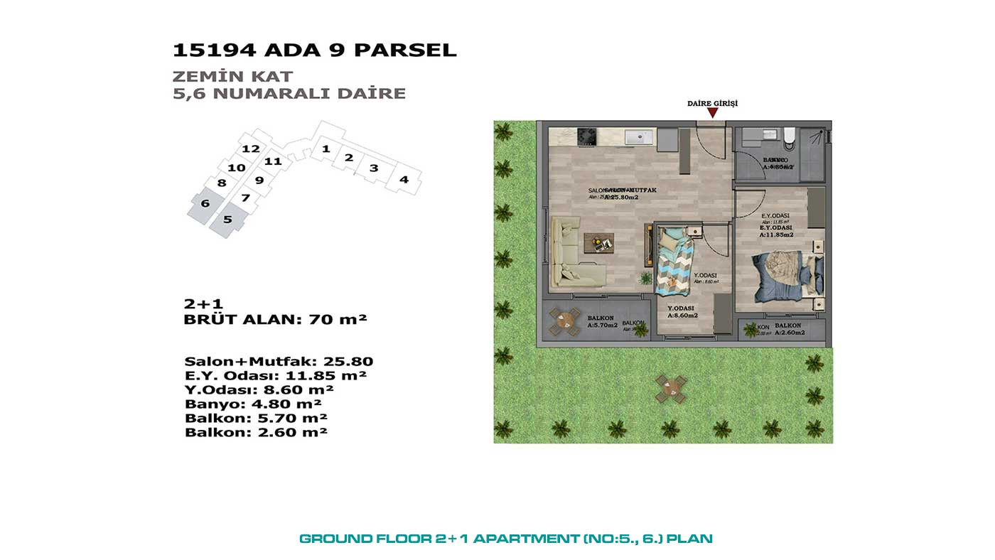 Mehrere soziale Annehmlichkeiten von stilvollen Antalya Apartments in Altıntaş - 88879