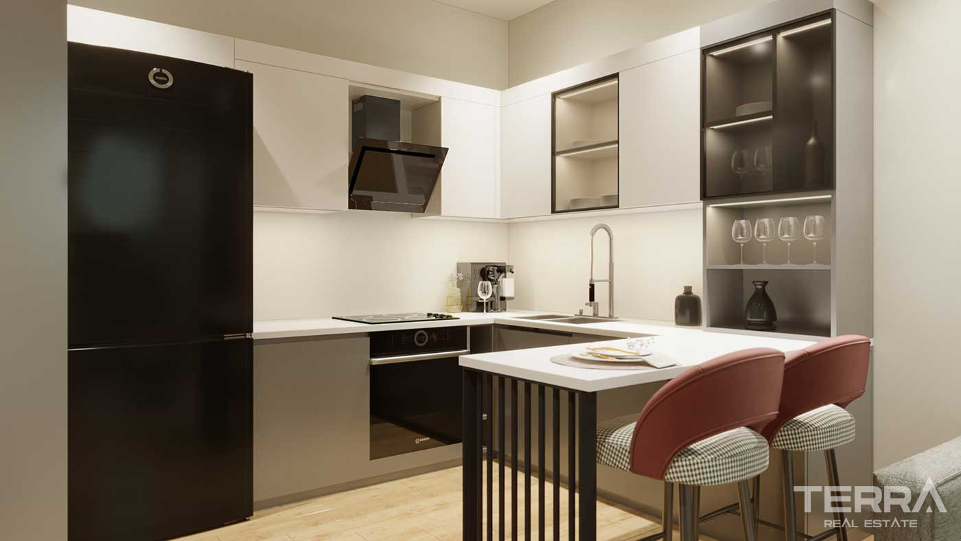 Mehrere soziale Annehmlichkeiten von stilvollen Antalya Apartments in Altıntaş - 88887