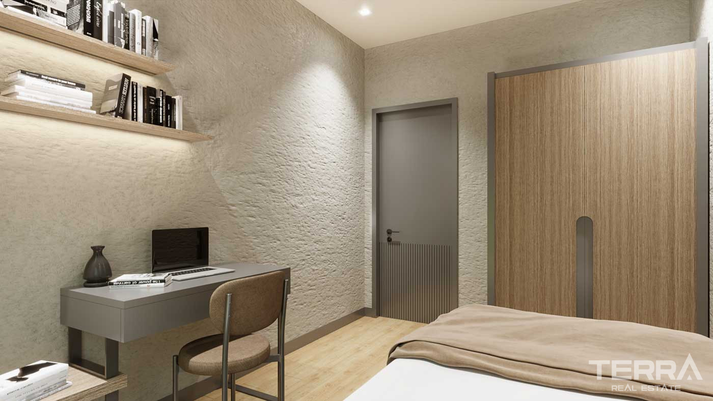 Mehrere soziale Annehmlichkeiten von stilvollen Antalya Apartments in Altıntaş - 88893