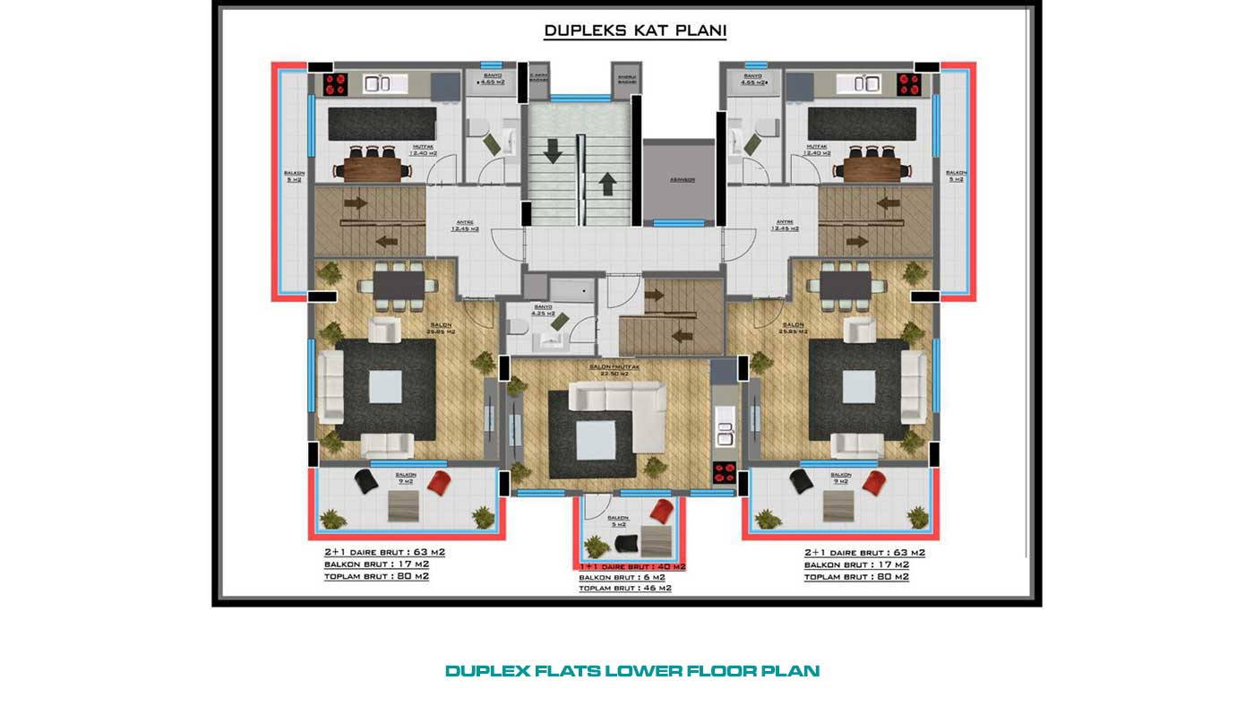 Newest Cozy Flats for Sale in Çıplaklı, Alanya - 89110