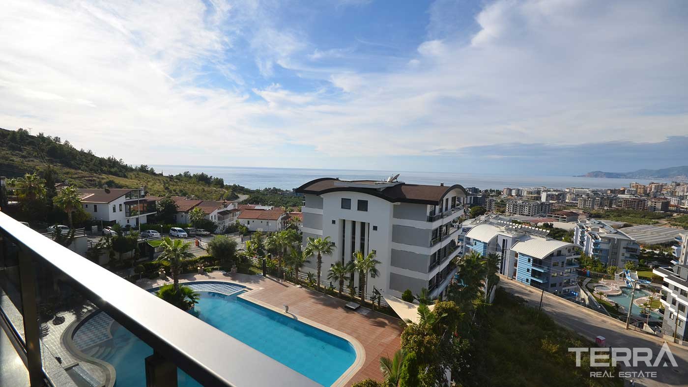 Resale 1+1 Apartment in Alanya, Kargıcak with Captivating Sea Views