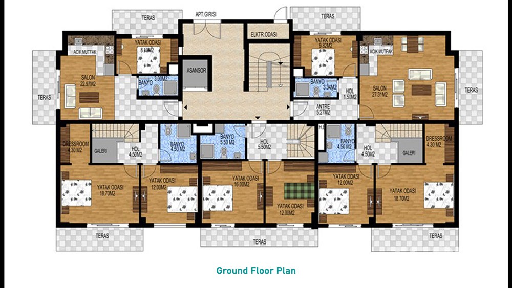 Stylish apartments for sale in Antalya - 4217
