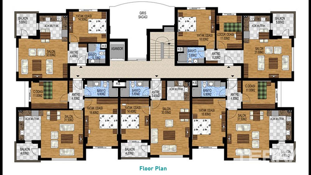 Stylish apartments for sale in Antalya - 4218