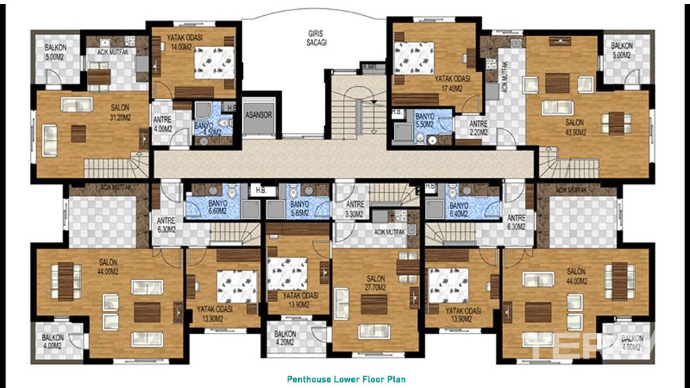 Stylish apartments for sale in Antalya - 4220