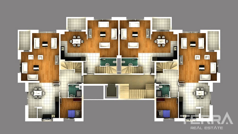 Bright apartments for sale in Antalya - 4264