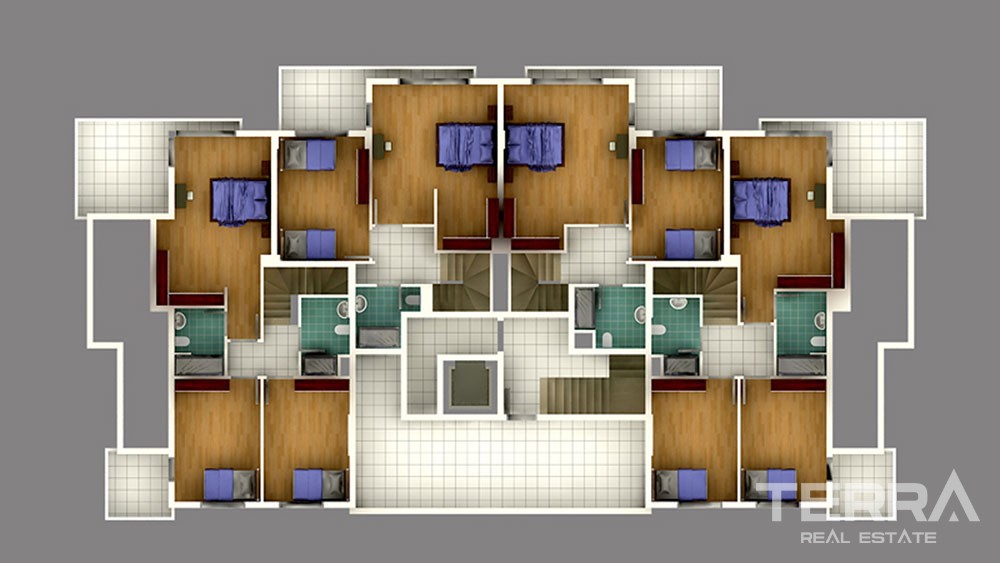 Bright apartments for sale in Antalya - 4265