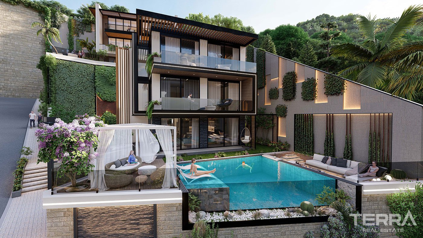 Luxurious Sea View Villas on Top of Tepe Hill, Alanya