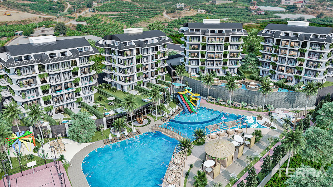 Modernly Designed Sea and Mountain View Apartments in Kargıcak, Alanya