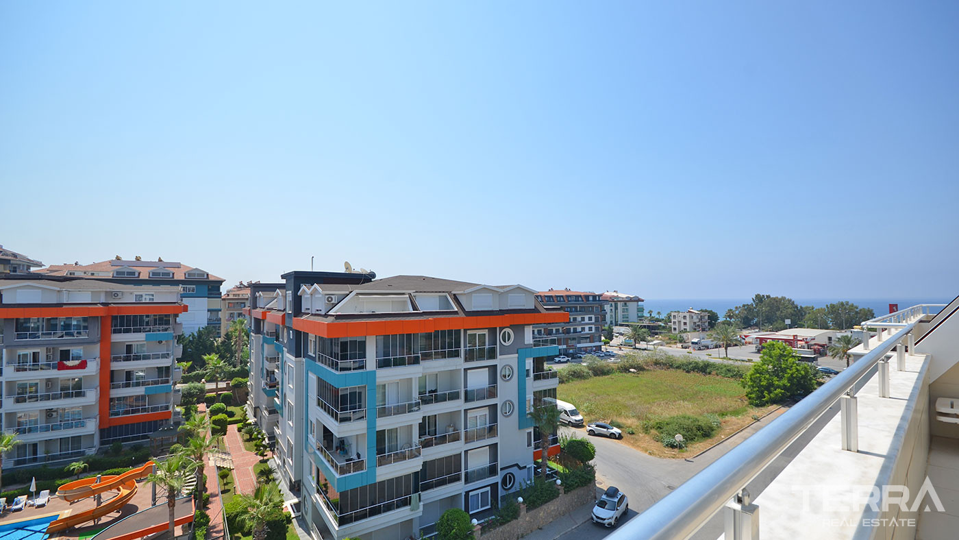 Fully Furnished Modern Penthouse Flat with Sea View in Kestel, Alanya