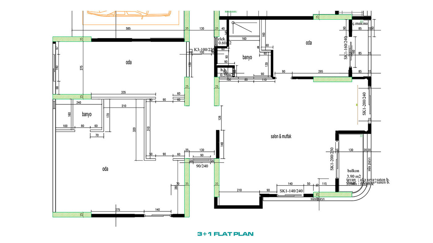 New Mersin Flats Close to The Beach and Daily Amenities in Erdemli - 100398