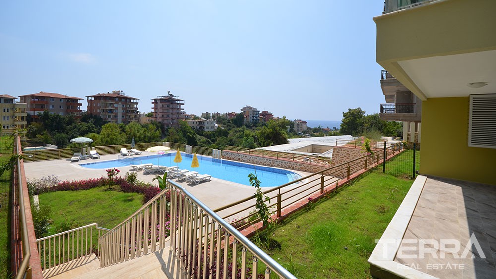 Sea view apartments on a hilltop in Kestel Alanya - 4412
