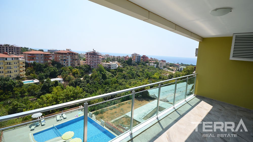 Sea view apartments on a hilltop in Kestel Alanya - 4427