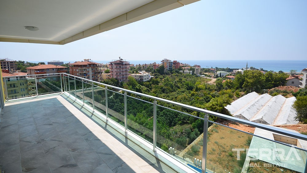 Sea view apartments on a hilltop in Kestel Alanya - 4436