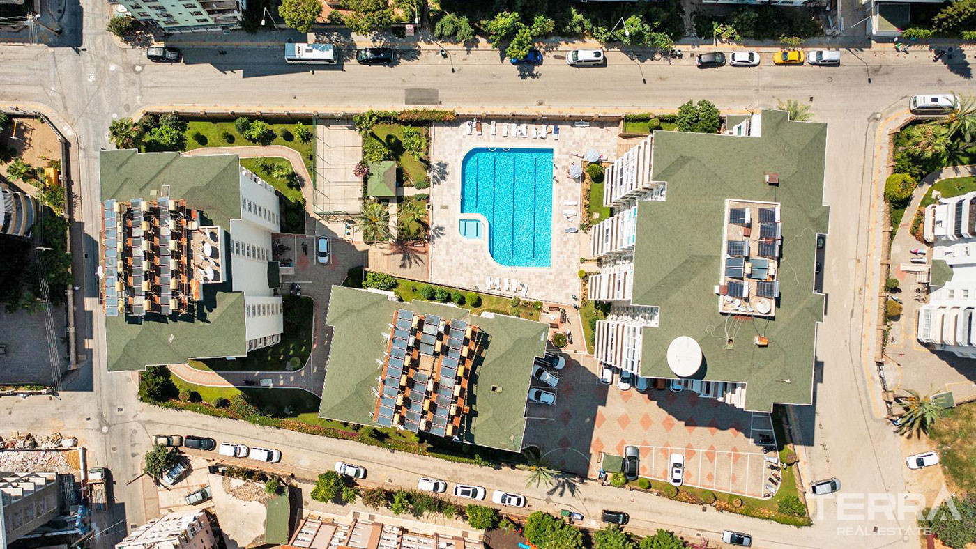 Apartament 2+1 z widokiem na morze i zamek w doskonałej lokalizacji w centrum Alanyi - 96433