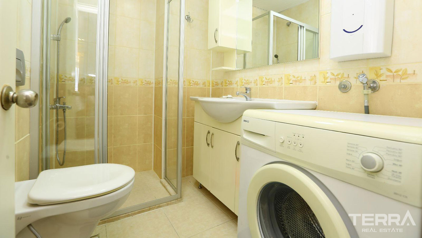 Apartament 2+1 z widokiem na morze i zamek w doskonałej lokalizacji w centrum Alanyi - 96445