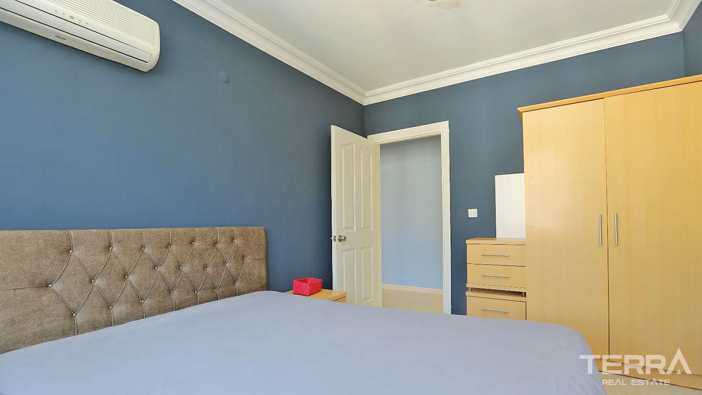 Apartament 2+1 z widokiem na morze i zamek w doskonałej lokalizacji w centrum Alanyi - 96446