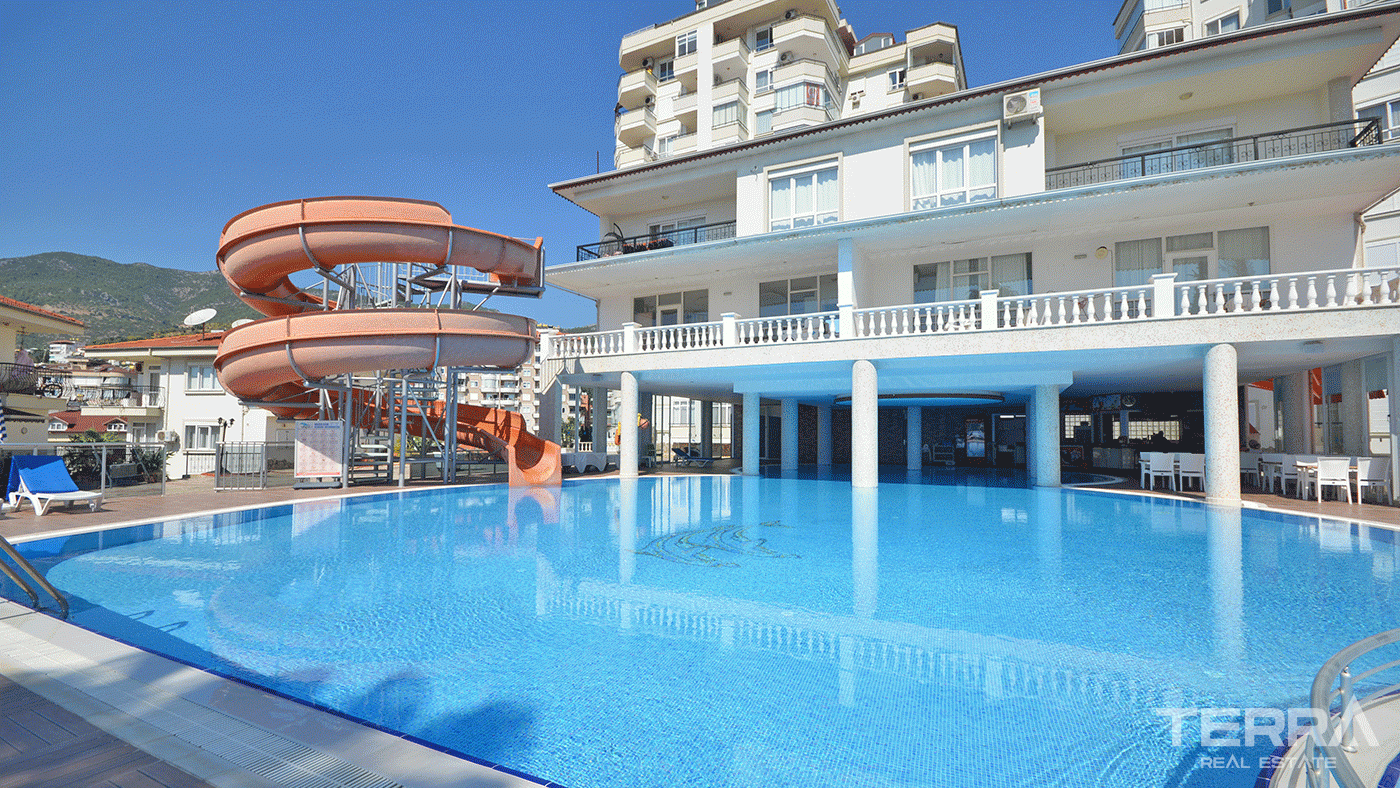 Apartament na sprzedaż w Utopia Residence, Alanya z widokiem na zamek i morze - 97744
