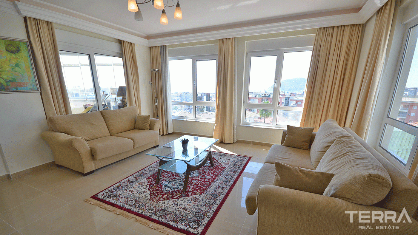 Apartament na sprzedaż w Utopia Residence, Alanya z widokiem na zamek i morze - 97750