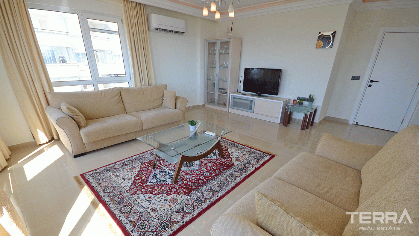 Apartament na sprzedaż w Utopia Residence, Alanya z widokiem na zamek i morze - 97751