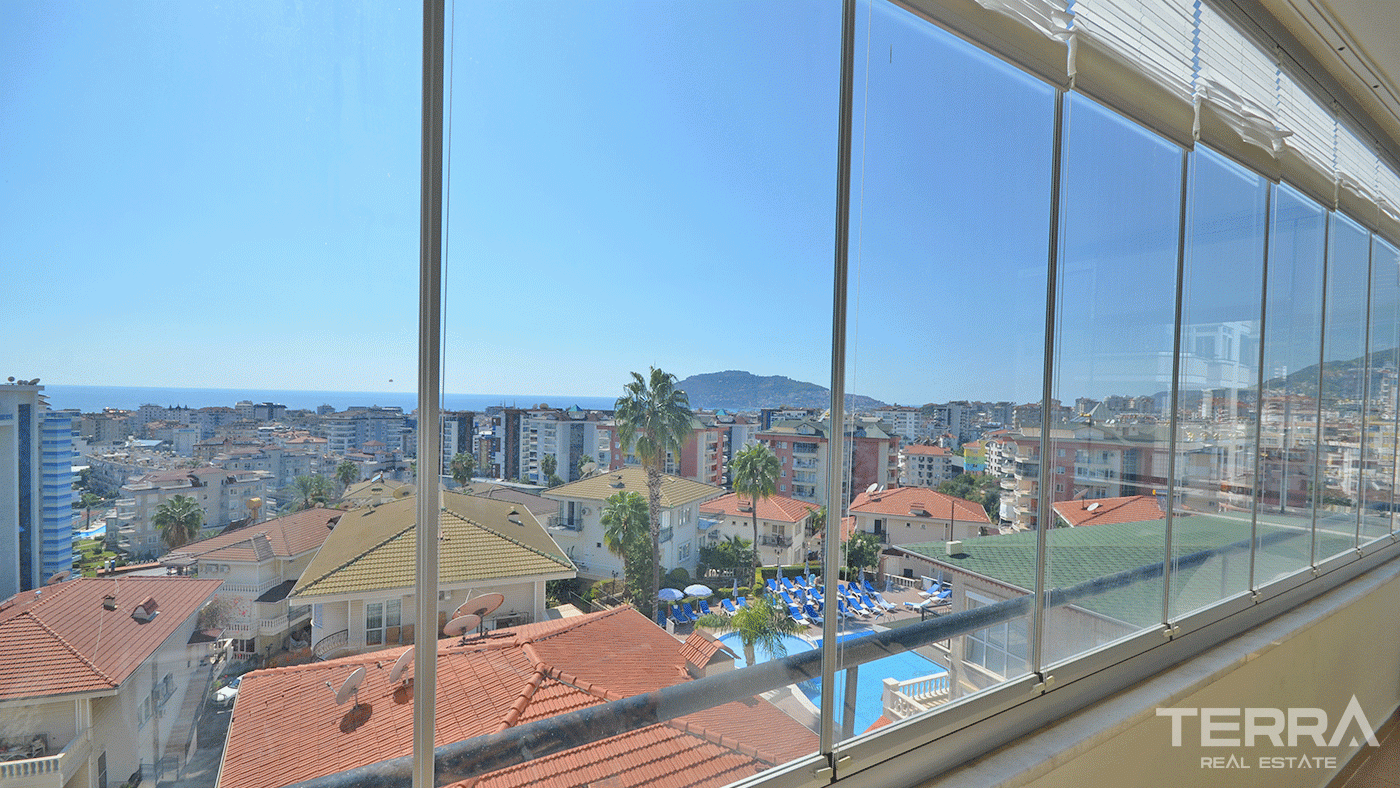Apartament na sprzedaż w Utopia Residence, Alanya z widokiem na zamek i morze - 97770