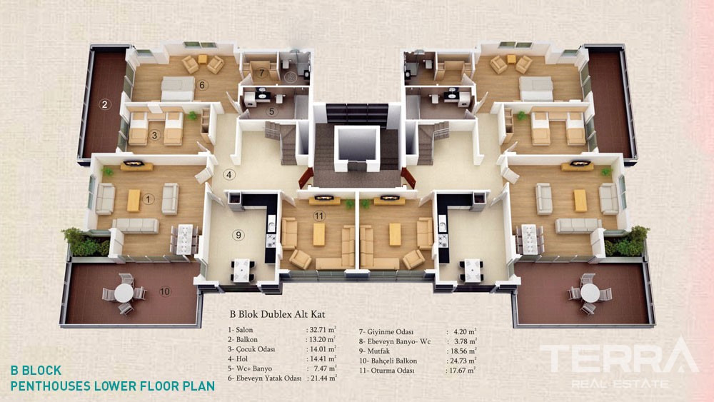Geräumigen Apartments in der Nähe von Alanya Stadtzentrum - 4598