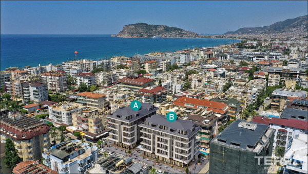 Lejligheder i Oba Centrum, Alanya med strandnær beliggenhed