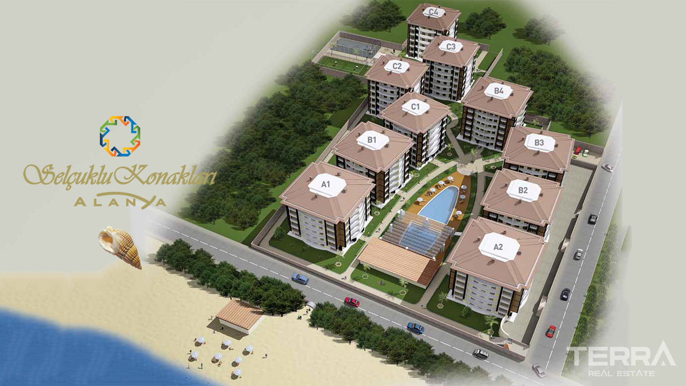 Selçuklu Residence - Central Apartments for Sale by the Sea in Alanya - 100829