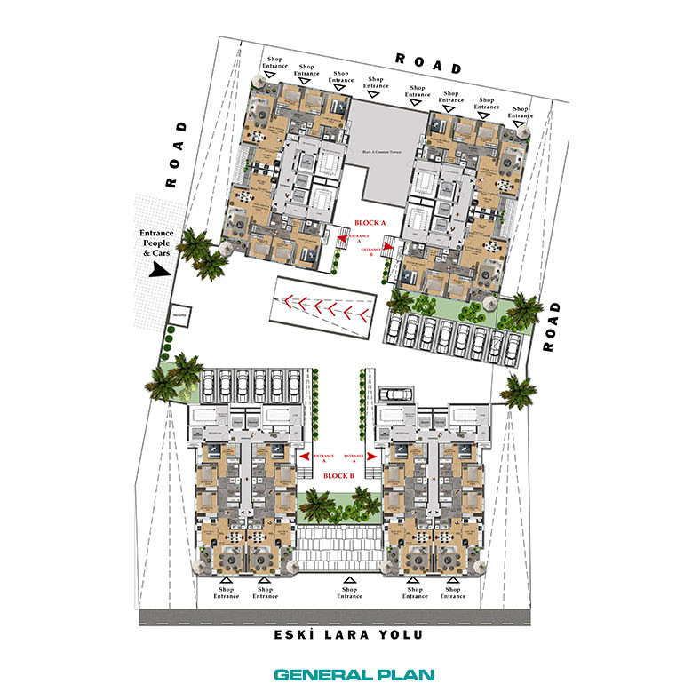 High-Status Apartments in a Unique Residence in Lara, Antalya - 99038