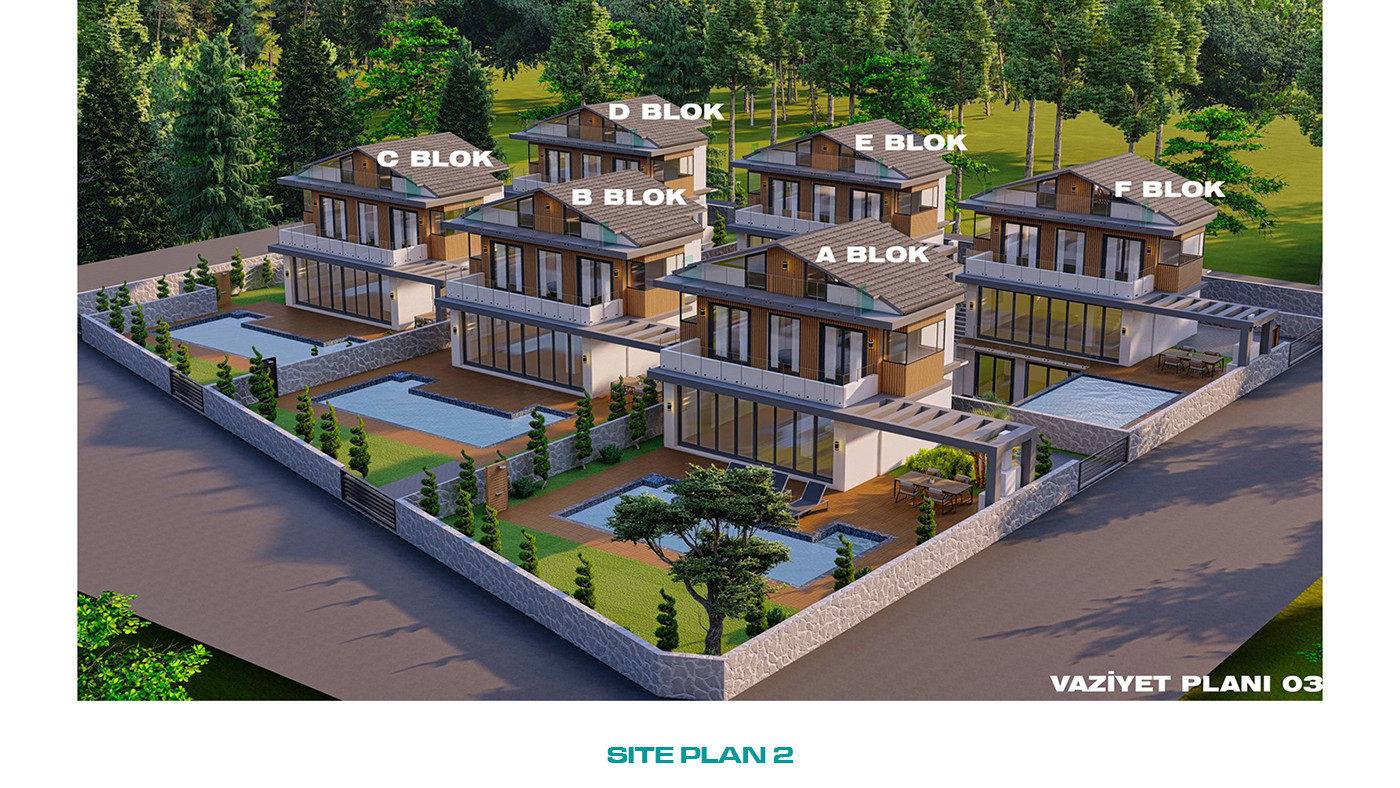 Luxurious Detached Villas in Fethiye with Citizenship Opportunity - 100980