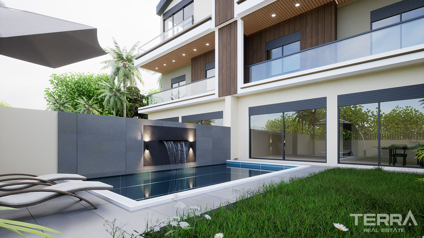 Semi-Detached Antalya Villas with Exclusive Amenities in Konyaaltı - 101086